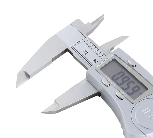 Accusize Industrial Tools Digital Caliper, 0-6''/0-150 mm Range by 0.0005''/0.01 mm Resolution, Large LCD, Ip54 Water Resistant, 2015-0150