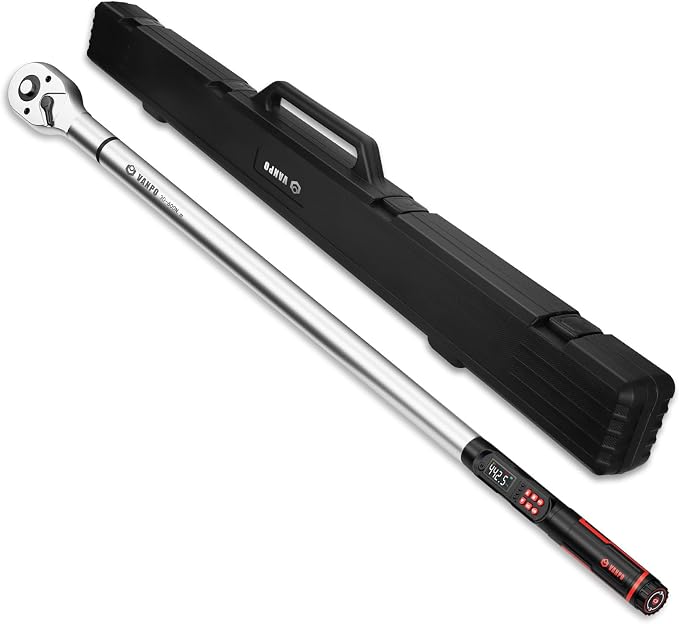 VANPO Digital Torque Wrench 3/4-Inch 22.1-442.5 Ft-Lb, for Trucks | 30-600Nm, ±2% Accuracy Heavy-Duty Electronic Torque Wrench with Triple Alert, Preset Memory for Heavy Automotive & Equipment