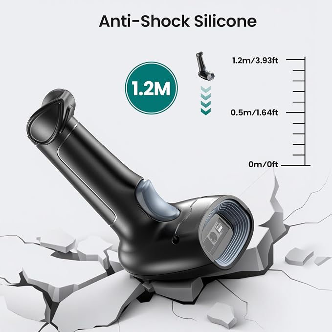 2D 1D Barcode Scanner with Stand, Bluetooth, Wireless and USB Wired | Screen scanning, 2.4G connection, automatic scanning, prefix/suffix addition,for warehouses,supermarkets,bookstores,drugstore