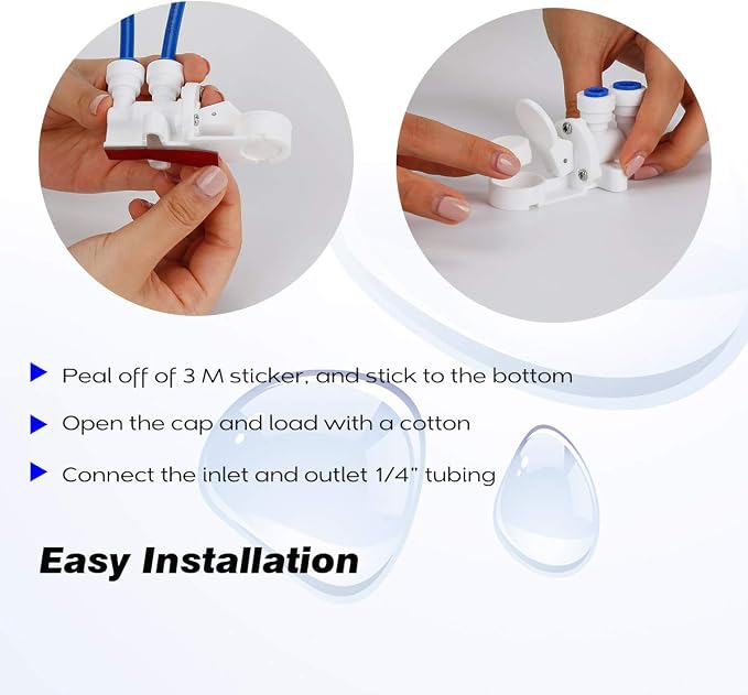 Frizzlife Leak Protection Valve For Reverse Osmosis And Under Sink Water Filter System MP99 & SP99 - Automatic Shut Off Protection When Water Leaks (Pack of 4)