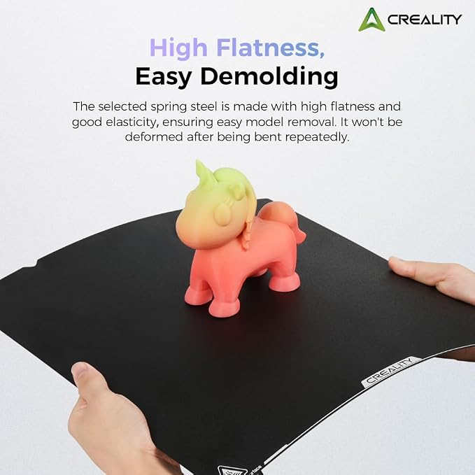 Creality Epoxy Resin Build Plate, 310 * 315mm Double-Sided Bed Plate Texture Spring Steel Excellent Adhesion Heat-Resistant Durable Wear Resistance Flexible Print Platform for K1 Max/Ender-3 V3 Plus
