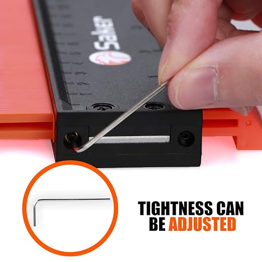 Saker Multi-Function Foldable Level-Saker Contour Gauge (5 Inch Lock) Profile Tool