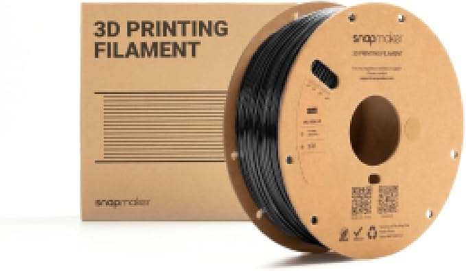 Snapmaker TPU Filament 1.75mm,TPU 95A HF 3D Printer Filament Flexible Soft with High Elasticity,High Speed Printing,Dimensional Accuracy +/- 0.03mm,1kg(2.2lbs) (Black)