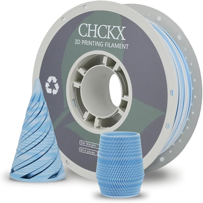 PLA 3D Printer Filament, Dimensional Accuracy +/- 0.02 mm, 1 kg Spool(2.2lbs), 1.75 mm, Flipped Glacier Blue
