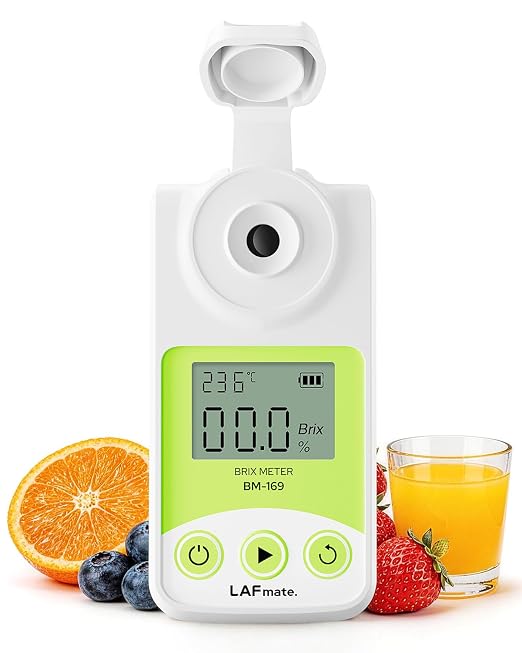Digital Refractometer Range 0-55% Brix for Wine Making, Home Brewing, Brix Refractometer with ATC for Coffee, Juice,Fruit Brix Meter