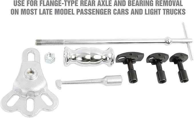 OEMTOOLS 27202 Rear Axle Puller Set | Pull Rear Axle & Bearing for Axle Replacement & Repair | Slide-Hammer Powered for Extra Pull, Works When Other Tools Don’t | Includes Instructions & Carrying Case