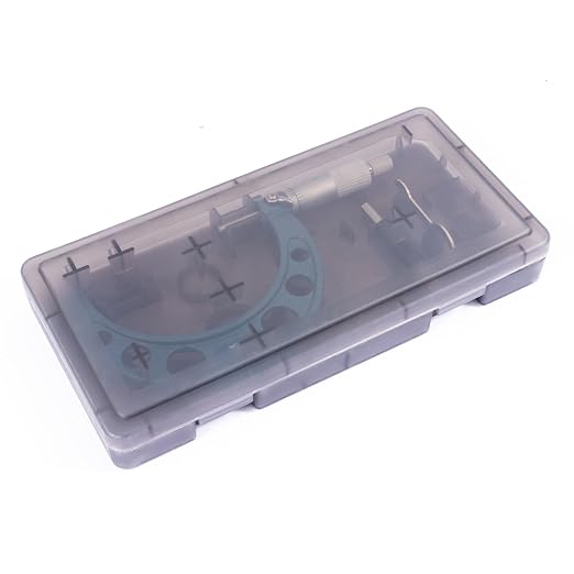 PEC Tools 3-4" Outside Micrometer | Industrial-Grade Precision, Hardened Steel, High-Accuracy with Ratchet Stop, Carbide-Tipped Measuring Faces