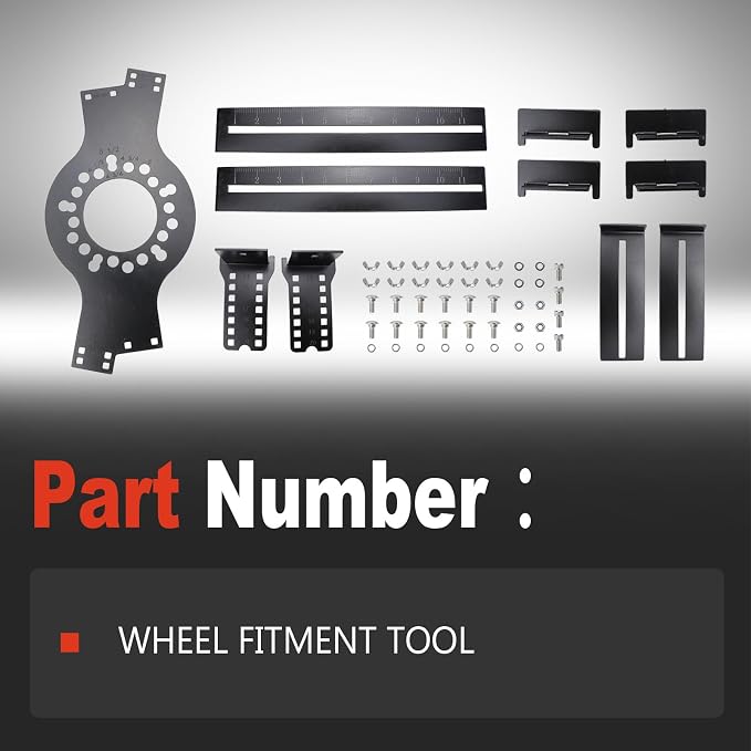 Wheel Fitment Tool Offset Measuring Mockup Tool 5 Lug Wheel Simulator | fit for 14-22 Rims 8-14 Tire Widths 2.5-11.5 Sidewalls 3-12 Clearance