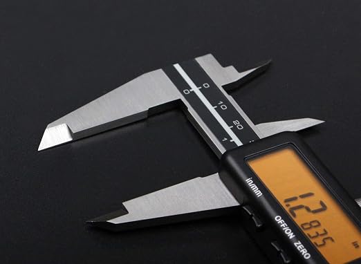 Accusize Industrial Tools 0-6''/0-150 mm, Yellow LCD Electronic Digital Caliper,Metric/Inch, 0.0005''/0.01mm Resolution, 1110-1818 | 150 mm/6 in Range, 0.01 mm/0.0005 in Resolution, ±0.03 mm Accuracy, Metric/Inch, Yellow LCD