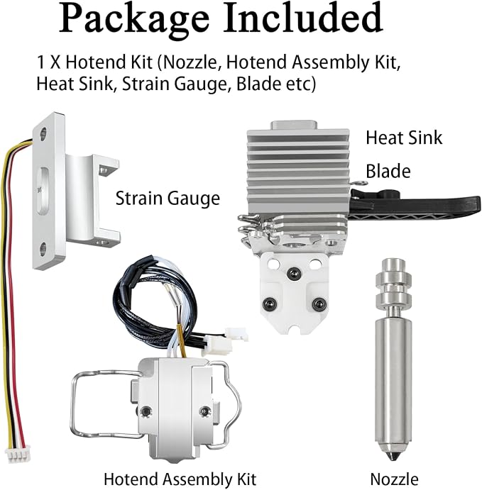 0.4MM Kobra X Hotend Heating Assembly Kit Print Head Extruder for Anycubic | Durable Hardened Steel Nozzle, Heat-Resistant 300°C, Leak-Free Integrated Design, 500 mm/s High-Speed, Precision Extrusion