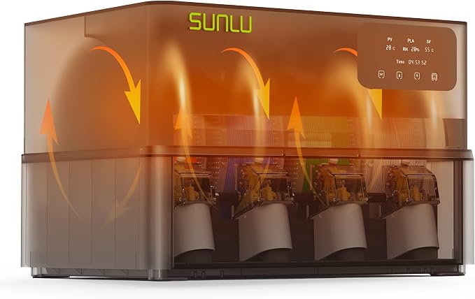 SUNLU AMS Heater, Compatible with Bambu Lab AMS Gen 1,(Black) | Drying While Printing Filament Dryer, 70°C Efficient Heating, Simple Installation, Smart Humidity Control