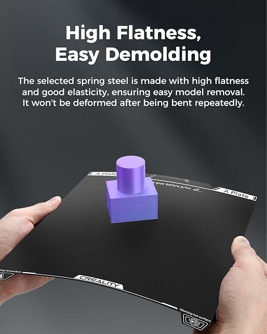 Creality Official K1 SE/K1C Build Plate, 235x235mm Epoxy Resin Surface Magnetic Flexible Spring Steel Bed Plate for K1/Ender 3/3 V2/3 V3/3 V3 KE/3 V3 SE (Without Magnetic Base)