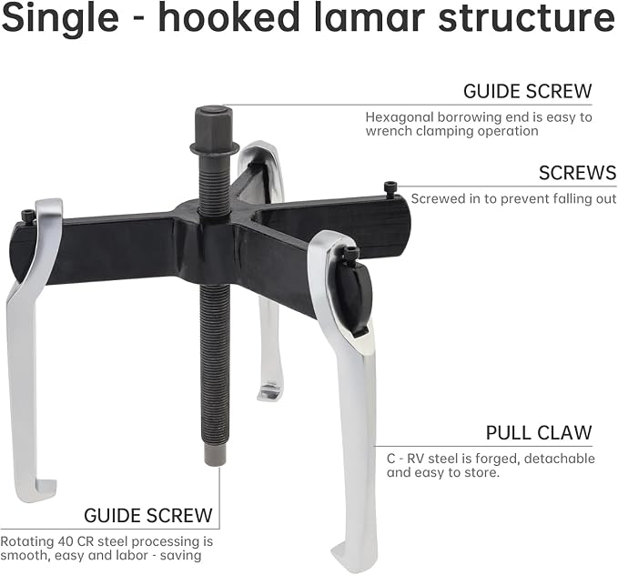 ChgImposs 2 Jaw 3 Jaw Gear Puller, Adjustable Bearing Puller, Reversible Removal Tool for Internal External Pulling, Puller Tool for Removal of Pulleys Flywheels Bearings Gears (10 Inch)