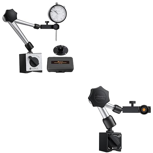 Neoteck 1 inch Dial Indicator Set + 90lbs/40kg Magnetic Base