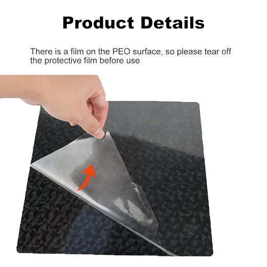 for CC2/Centauri Carbon/Centauri 3D Printer Build Plate Double Sided Smooth PEO and Textured PEI Sheet 271x260mm Flexible Removable Spring Steel Heated Printing Bed Platform Mat