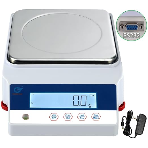 Large Range 10kg x 0.1g Precision Lab Balance Scale Grain/Gram Scale Scientific Scale Calibrated Scale Industrial Laboratory Weighing and Counting Scale Table Top Scale | for Lab, Jewelry