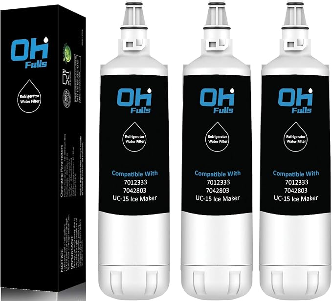 7012333 7042803 Water Filter Replacement, Compatible with Sub-Zero UC-15I, Manitowoc K00374 K00374001 Filter and Manitowoc AR-2800 SM-50 Ice-Maker, 3-Pack