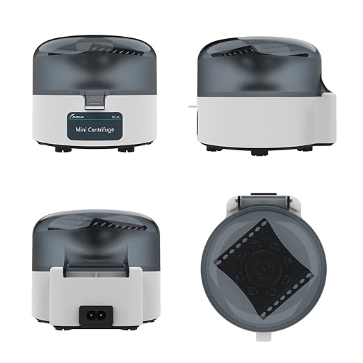 Mini Centrifuge Machine 4000RPM 0.2ml/1.5ml/2ml with 2-in1 Rotor Portable Lab Equipment Microcentrifuge Machine