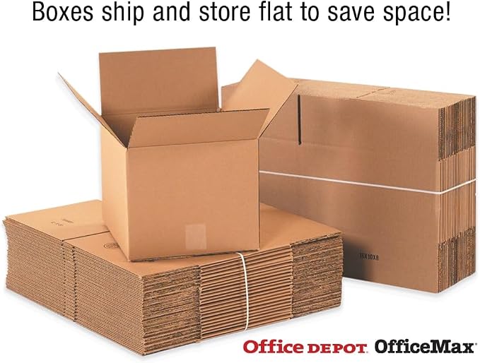 AVIDITI 20x20x8 Flat Corrugated Boxes, Flat, 20L x 20W x 8H, Pack of 15 | Shipping, Packaging, Moving, Storage Box for Home or Business, Strong Wholesale Bulk Boxes
