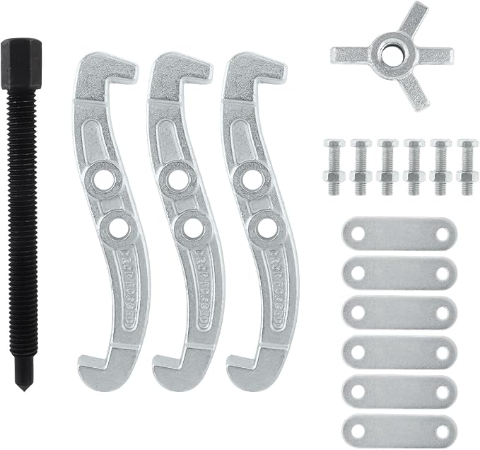 ChgImposs 3 Inch 3-Jaw Gear Puller, 2 Jaw 3 Jaw Puller for Pulley Gears Bearings and Flywheels, Heavy Duty Pulley Puller with Reversible Jaws, High Carbon Steel Removal Tool Bearing Puller Tool