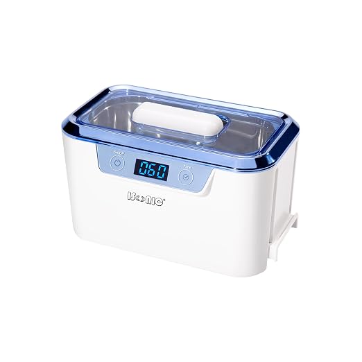 iSonic® DS310B-WS Miniaturized Commercial Ultrasonic Cleaner with a Flat Lid for Eyeglasses, 110V 55W