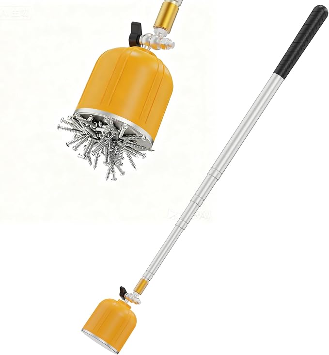 ULIBERMAGNET Magnetic Flexible Adjustable Telescopic Rod, Quick Release Magnetic Pickup Tool, Material Handling Magnet,Magnetic Sweeper for Small Metal Object,Nails,Nut,Screw, Tacks,Metal Scraps