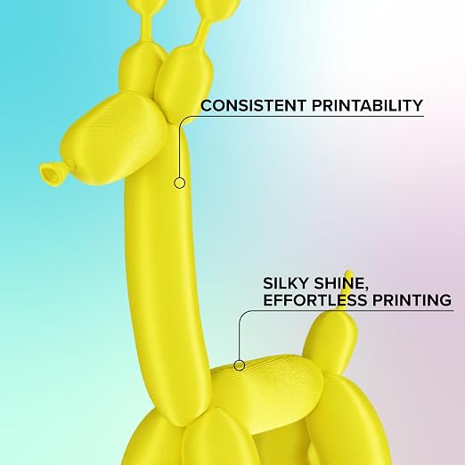 Polymaker Panchroma Silk PLA Filament 1.75mm for 3D Printing, 1kg, Yellow | Neatly Wound, High-Gloss Finish PLA, Easy Print & Smooth Feeding, Compatible with Bambu Lab & Most 3D Printers