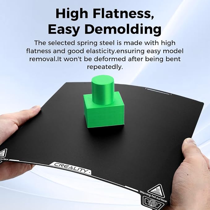 Creality K2 Plus Epoxy Resin Build Plate, 370x370mm Texture Spring Steel Bed Plate Excellent Adhesion Heat-Resistant Wear Resistance Flexible Print Platform for K2 Plus
