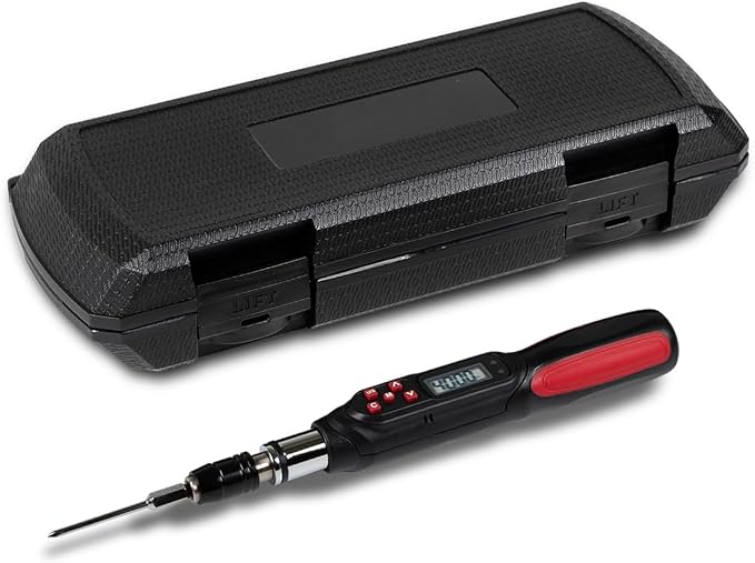 Tapha Tools Digital Torque Screwdriver 1.77-35.39 in-lbs (20-400 cN-m / 2.04-40.82 kg-cm) Torque Range, Accurate to ±2% Dual Direction, LED and Buzzer Notification, Preset Memory (SPN-T4BN)