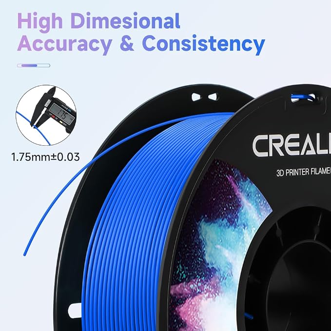 Official Creality TPU Filament, Flexible 3D Printer Filament 1.75mm, 95A Shore High Hardness & Resilience, Dimensional Accuracy +/- 0.03 mm for Most FDM 3D Printers