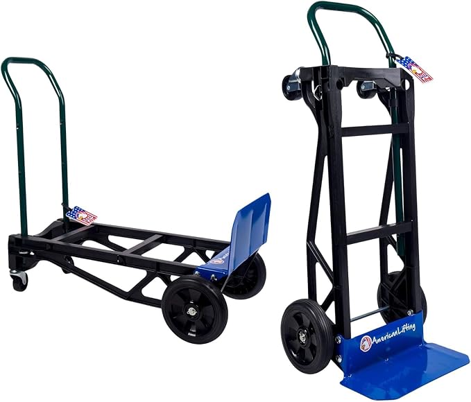 American Lifting 400 lb Capacity Ultra Lightweight Super Strong Nylon Convertible Hand Truck & Dolly