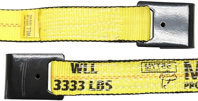 Mytee Products 2 inch x 27' Heavy Duty Tie-Down Ratchet Straps w/Flat Hook - 10,000 lbs Breaking Strength - Wide Handle Flat Hook Ratchet Straps for Cargo, Flatbed Trailers, Pickup Trucks