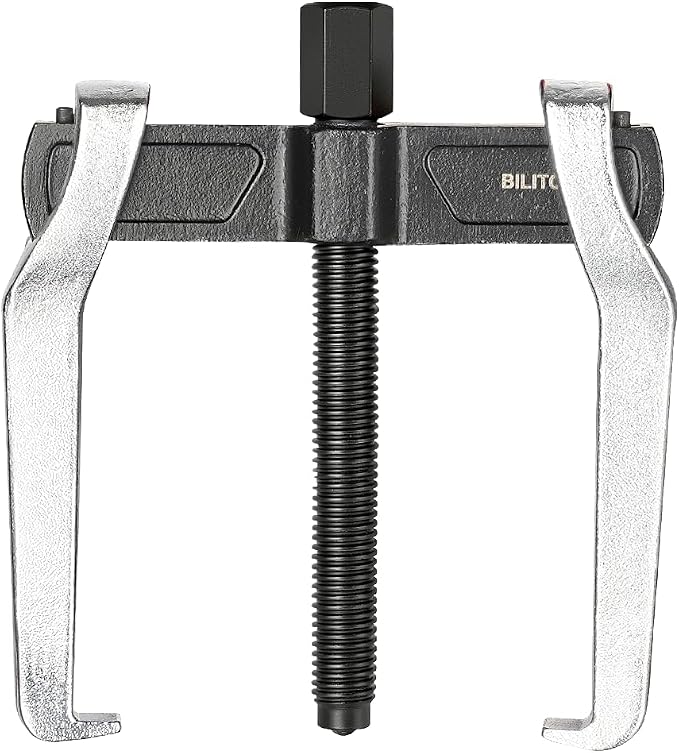 BILITOOLS 4" 2 Jaw Gear Puller, Small Bearing & Pulley Removal Tool, Internal External Reversible for Flywheel, Gears & Pulleys