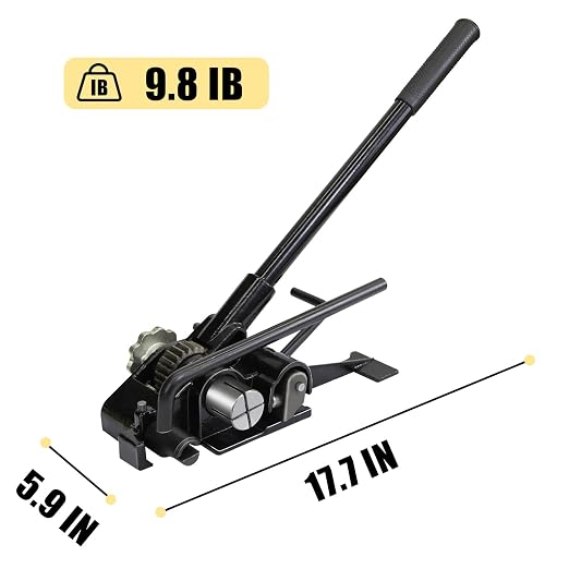 Heavy Duty Banding Strapping Tensioner & Cutter Manual Packaging Tools Windlass for 1/2"-3/4" Width Metal Steel Strapping Coil