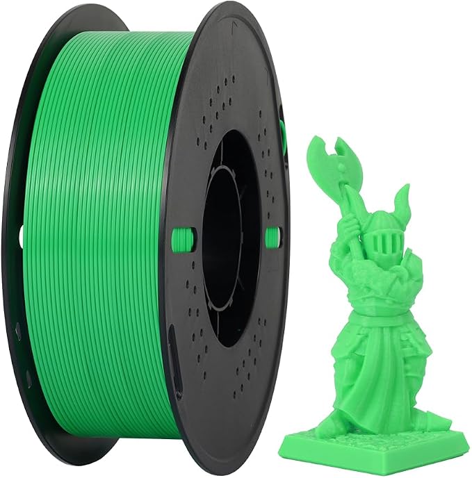 Kingroon PETG 3D Printer Filament, Dimensional Accuracy +/- 0.03 mm, 1 kg Spool(2.2lbs), 1.75 mm, Green