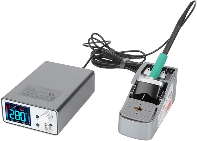 Smart Soldering Station, Professional Grade Digital Display PID Control 96W Fast Heating T210 Handle for PCB Repair and Mobile Phone Motherboard