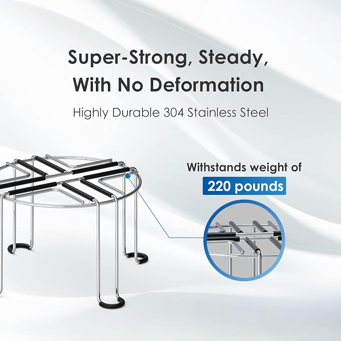 Waterdrop BST Water Filter Stand, Replacement for Berkey®, Purewell®, ProOne®, Alexapure® and Wterdrop Gravity Water Filter System, Stainless Steel Stand with Rubberized Non-Skid Feet