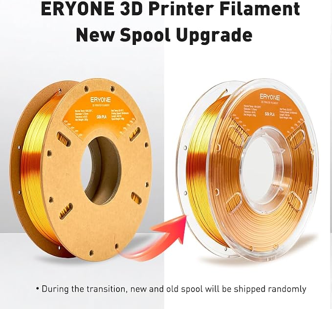 ERYONE PLA Filament 3D Printer Filament Bundle Multicolor 1.75mm +/- 0.03mm, PLA Filament 250g Spool, 4 Rolls, Matte Pla 1