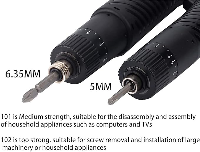 MXBAOHENG Electric Screwdriver Sets Torque Adjustable Drill Tool Applicable Batch Head 5mm 110-220V (101)