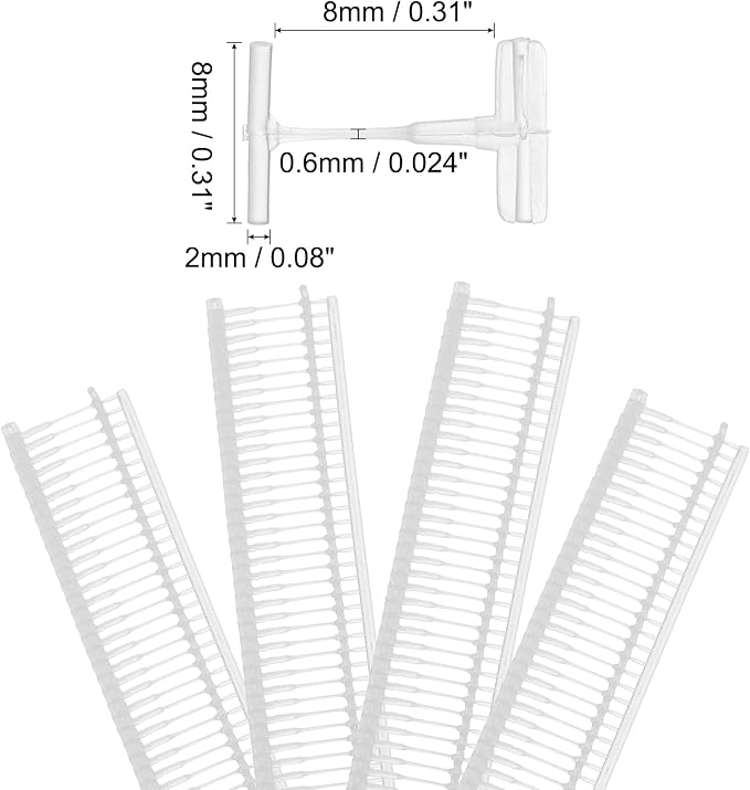 uxcell 5000pcs Standard Tagging Gun Fasteners 8mm Tagging Barbs Pins PP Plastic Tag for Price Tagging Gun, Clothing Tags Gun Attachments for Clothes Bag Fabric, White