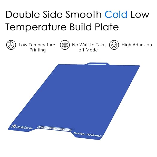 HzdaDeve Cool Plate for SPARKX i7 Low Temperature Cold Build Plate 267X301MM Double Sided Smooth Board Sheet Bed PEI Heated Bed Spring Steel Flexible Platform for Creality Printer (No Heating/No Glue)
