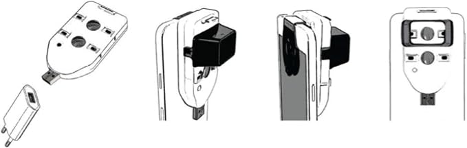 Neviscope Black Phone Dermatoscope Microscope with Polarized Lens/LED Light, 100x Camera Attachment with Universal Clip for Most iPhone/Android Phones Free App