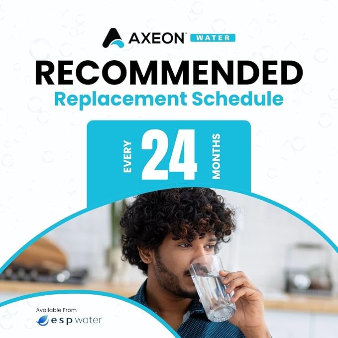 AXEON TF-1812-50 Reverse Osmosis TFC 50 GPD Membrane – Genuine OEM Replacement RO Element for Under-Sink Residential Drinking Water Filtration Systems, 200359