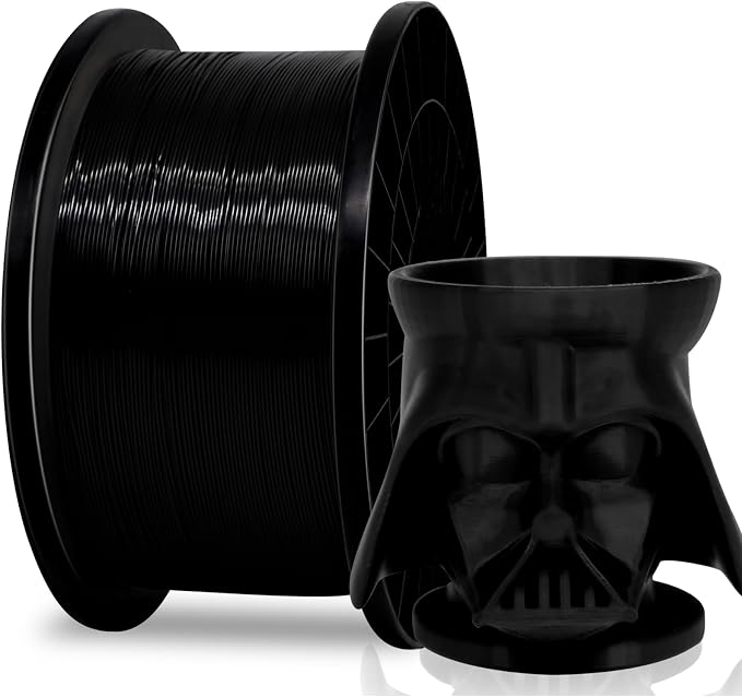 YOUSU 5KG(11lbs) PLA Plus Filament 1.75mm Black, PLA+ Filament 1.75mm 3D Printer Filament, Cost Effective Large Roll 3D Printing Filament for Big Projects