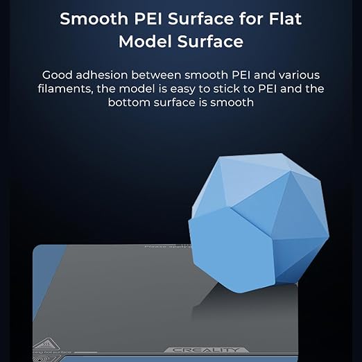 Creality K1C Smooth PEI Build Plate Kit, 3D Printer Heat and Wear Resistance Smooth PEI Spring Steel Plateform Print Bed with Wipe Nozzle Design for K1C, K1 SE