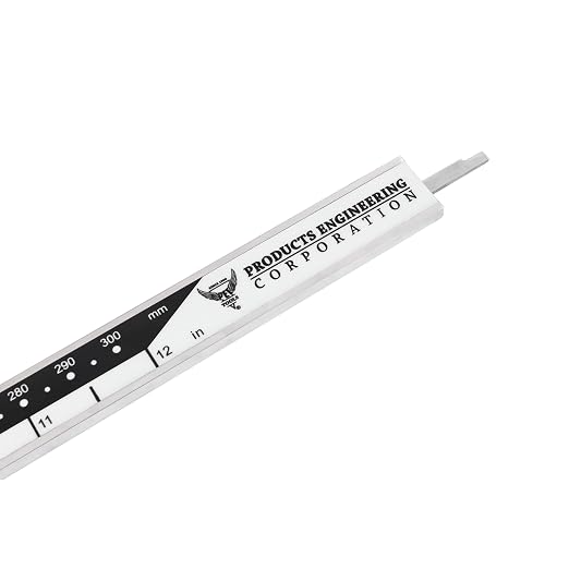 PEC Tools Digital Caliper, 12 Inch/300mm Industrial-Grade Stainless Steel Caliper, IP67 Waterproof & Oil-Resistant, Auto Power-Off, Inch/MM/Fraction Modes