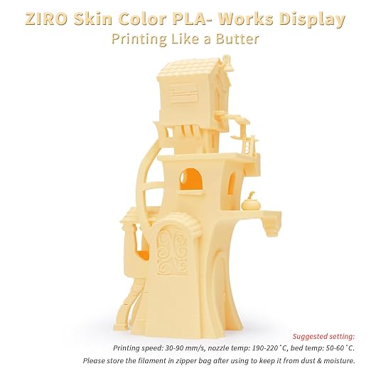 ZIRO PLA Filament 1.75mm,3D Printer Filament PLA PRO Basic Color Series， 1.75MM 1KG Spool, Dimensional Accuracy +/- 0.03mm, Skin