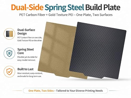 SPARKX i7 Build Plate Double Sided Smooth PET PEI Sheet for SPARKX i7 267x301mm, 3D Printer Flexible Removable Spring Steel Plate Heated Bed Platform Mat