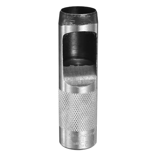 HARFINGTON Leather Round Hole Punch, 25mm Hollow Hole Puncher Cutter Carbon Steel Circle Hole Punching Cutting Tool for Belt/DIY Leather Craft