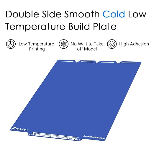 HzdaDeve Cool Plate for Snapmaker U1 Low Temperature Cold Build Plate Double Sided Smooth Board Sheet Bed PEI Heated Bed Spring Steel Flexible Platform for Snapmaker 3D Printer (No Heating/No Glue)